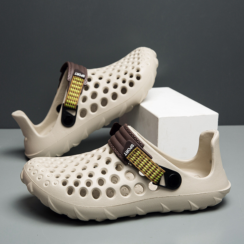 Sandale bărbați Crocs-Style cu talpă EVA groasă, sandale de exterior pentru plajă, antiderapante, talpă confortabilă, vară 2026