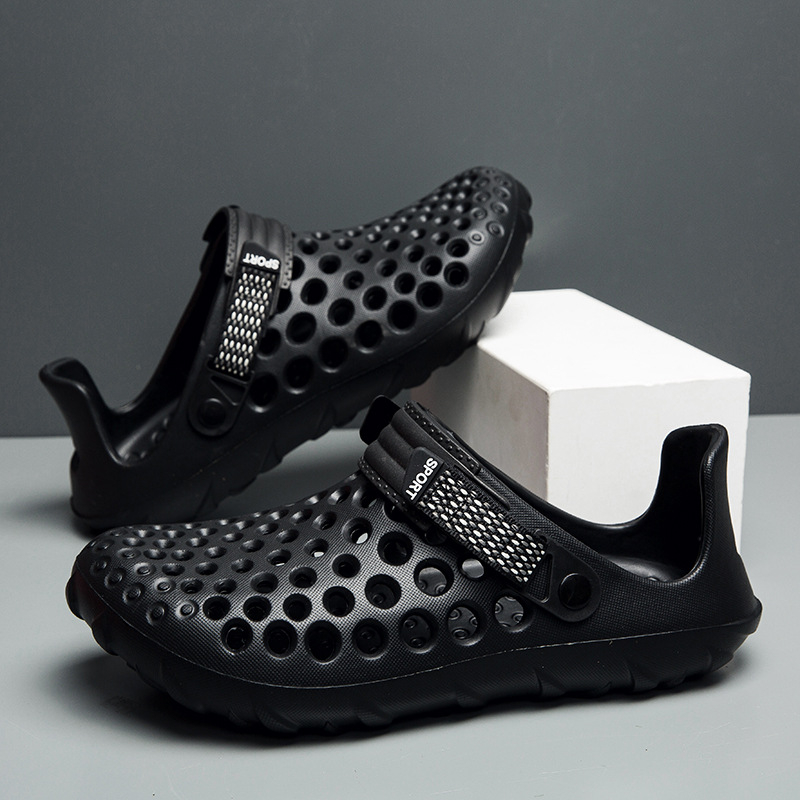 Sandale bărbați Crocs-Style cu talpă EVA groasă, sandale de exterior pentru plajă, antiderapante, talpă confortabilă, vară 2026