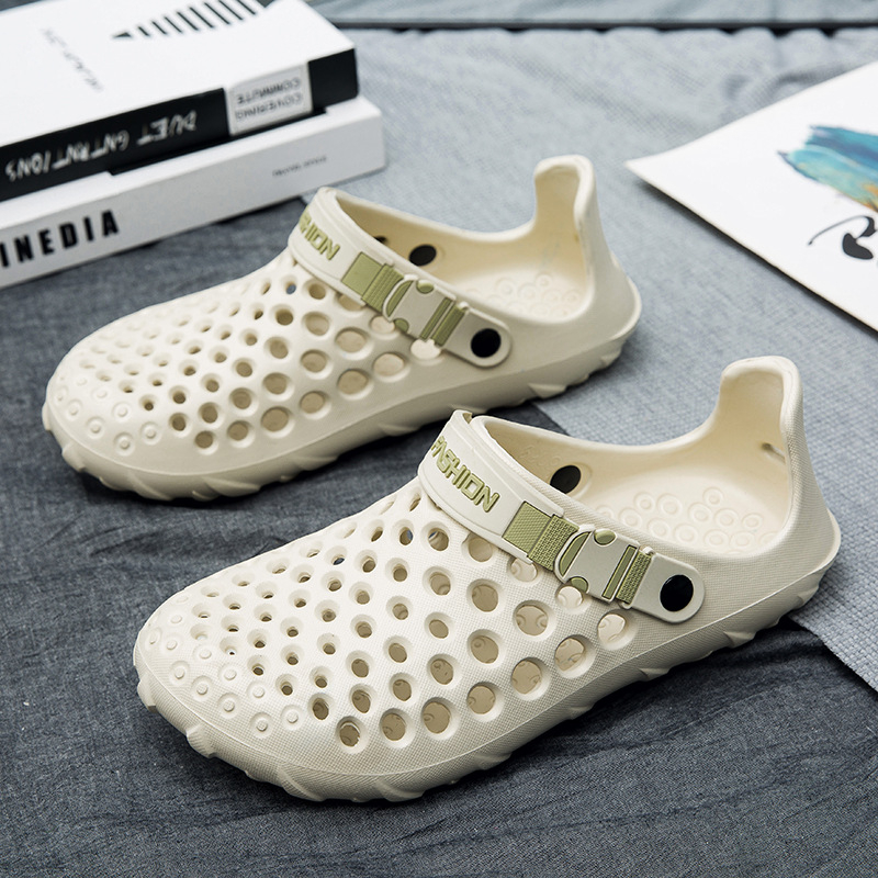Sandale bărbați Crocs-Style cu talpă EVA groasă, sandale de exterior pentru plajă, antiderapante, talpă confortabilă, vară 2026