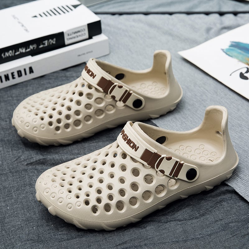 Sandale bărbați Crocs-Style cu talpă EVA groasă, sandale de exterior pentru plajă, antiderapante, talpă confortabilă, vară 2026