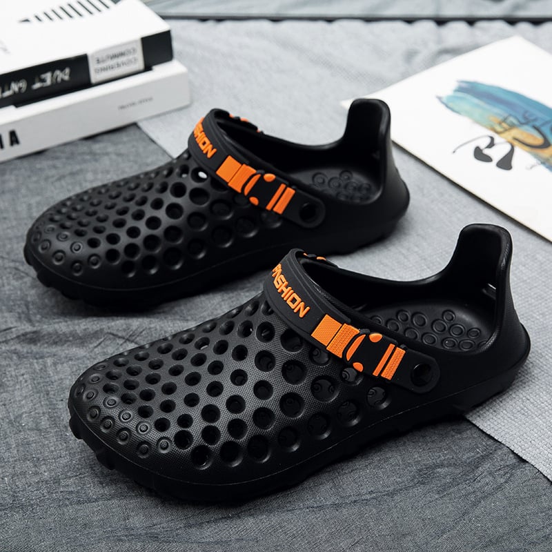 Sandale bărbați Crocs-Style cu talpă EVA groasă, sandale de exterior pentru plajă, antiderapante, talpă confortabilă, vară 2026