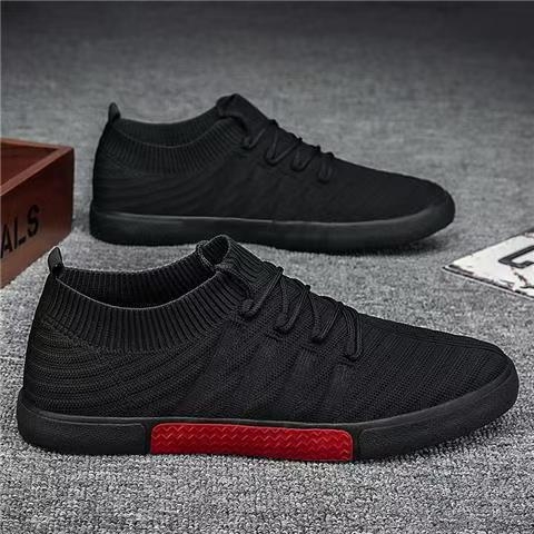Férfi slip-on cipő légáteresztő hálós felsőrésszel, vékony, könnyű és kényelmes, színblokkolt dizájnnal, mindennapi sneaker