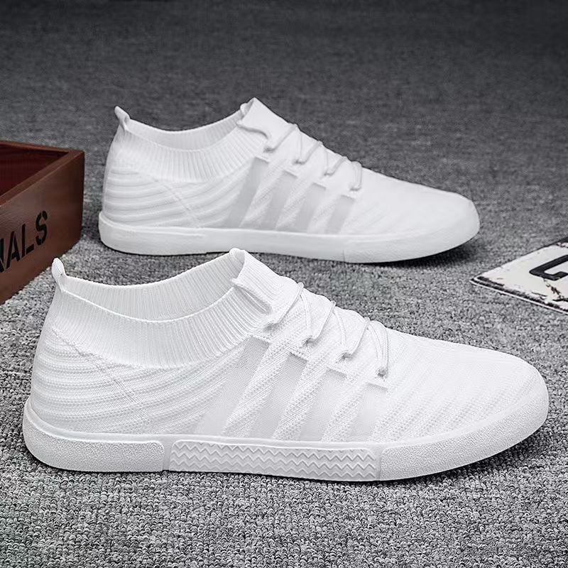 Férfi slip-on cipő légáteresztő hálós felsőrésszel, vékony, könnyű és kényelmes, színblokkolt dizájnnal, mindennapi sneaker