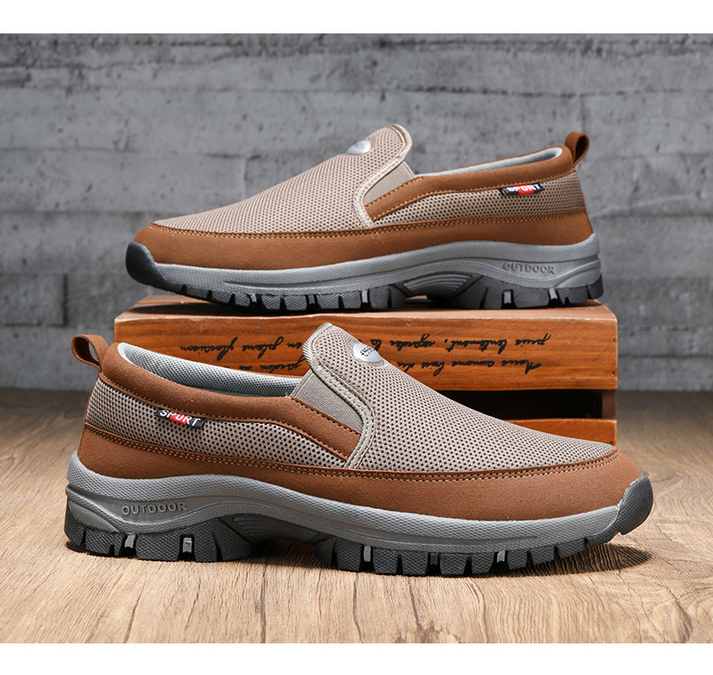 Ανδρικοί ελαφριοί οδηγικοί loafers - κλασικά, καθημερινά, με δίχτυώδες επάνω μέρος