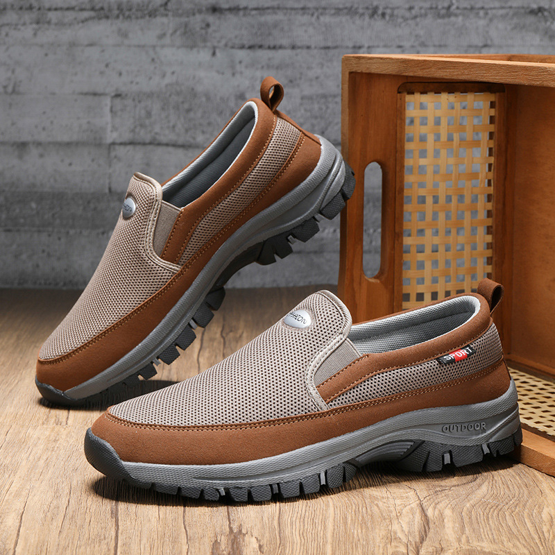 Ανδρικοί ελαφριοί οδηγικοί loafers - κλασικά, καθημερινά, με δίχτυώδες επάνω μέρος