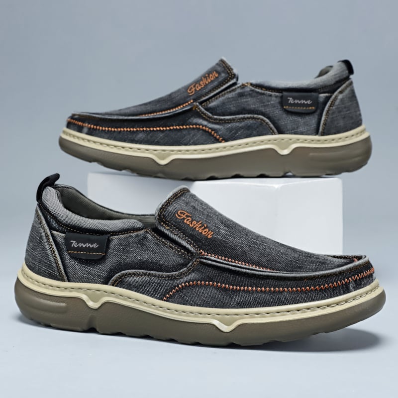 Férfi légáteresztő slip-on vászoncipő, nyár 2026, sokoldalú kényelmes mindennapi lábbeli