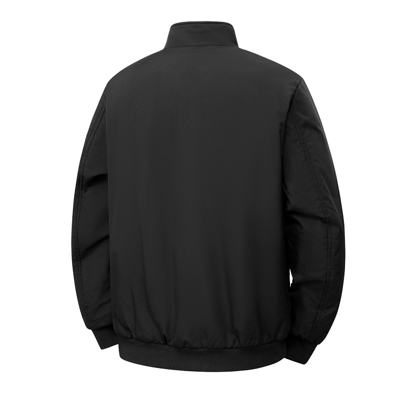 8XL méretű férfi dzseki tavasz- és őszre, álló gallérral, lazán szabott, zipzárral, több zsebbel, koreai stílus
