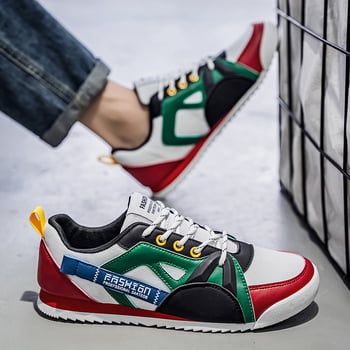Férfiaknak szóló casual retro sneaker, lélegző és kényelmes puha talppal, széles méretválasztékban, mindennapi viseletre alkalmas skate-stílusú lábbeli.