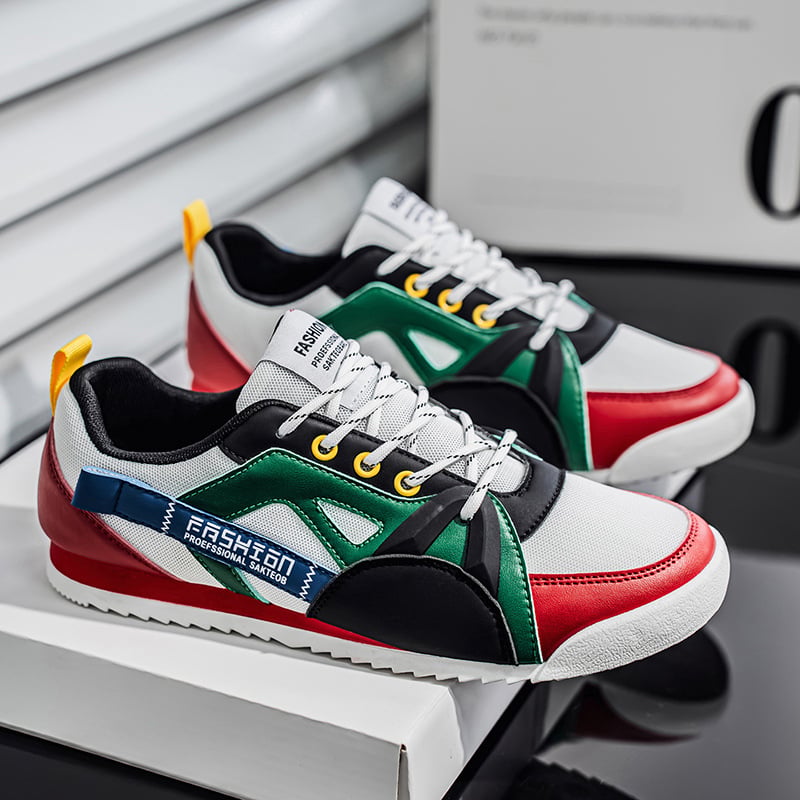 Férfiaknak szóló casual retro sneaker, lélegző és kényelmes puha talppal, széles méretválasztékban, mindennapi viseletre alkalmas skate-stílusú lábbeli.