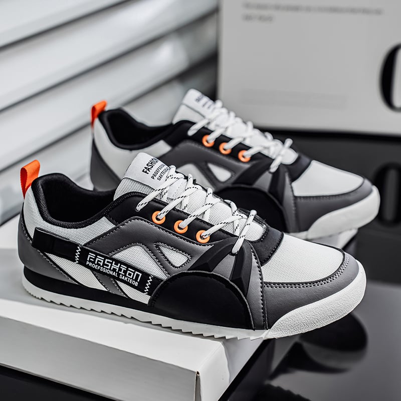 Férfiaknak szóló casual retro sneaker, lélegző és kényelmes puha talppal, széles méretválasztékban, mindennapi viseletre alkalmas skate-stílusú lábbeli.