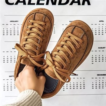 Férfiaknak tervezett velúr bőrből készült retro sneaker, mindennapi viselet, lace-up, alacsony szárú
