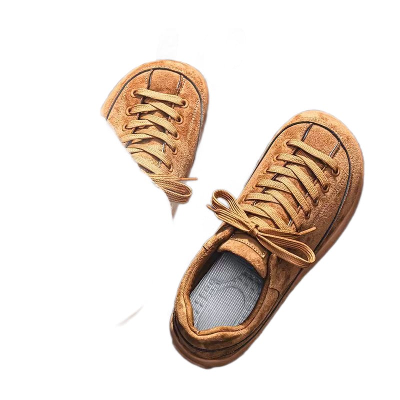 Férfiaknak tervezett velúr bőrből készült retro sneaker, mindennapi viselet, lace-up, alacsony szárú