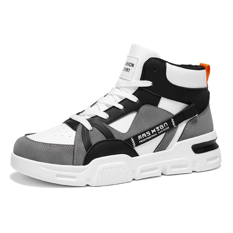 Pantofi sport casual bărbați, cu blocuri de culoare, înălțime medie, confortabili și respirabili