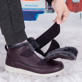 2025 téli új divatos kültéri Velcro cipő, magas szárú, fleece bélés, meleg, sokoldalú, uniszex