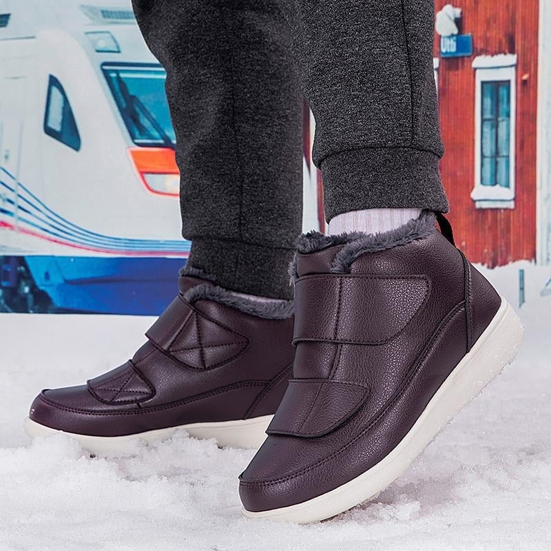 2025 téli új divatos kültéri Velcro cipő, magas szárú, fleece bélés, meleg, sokoldalú, uniszex