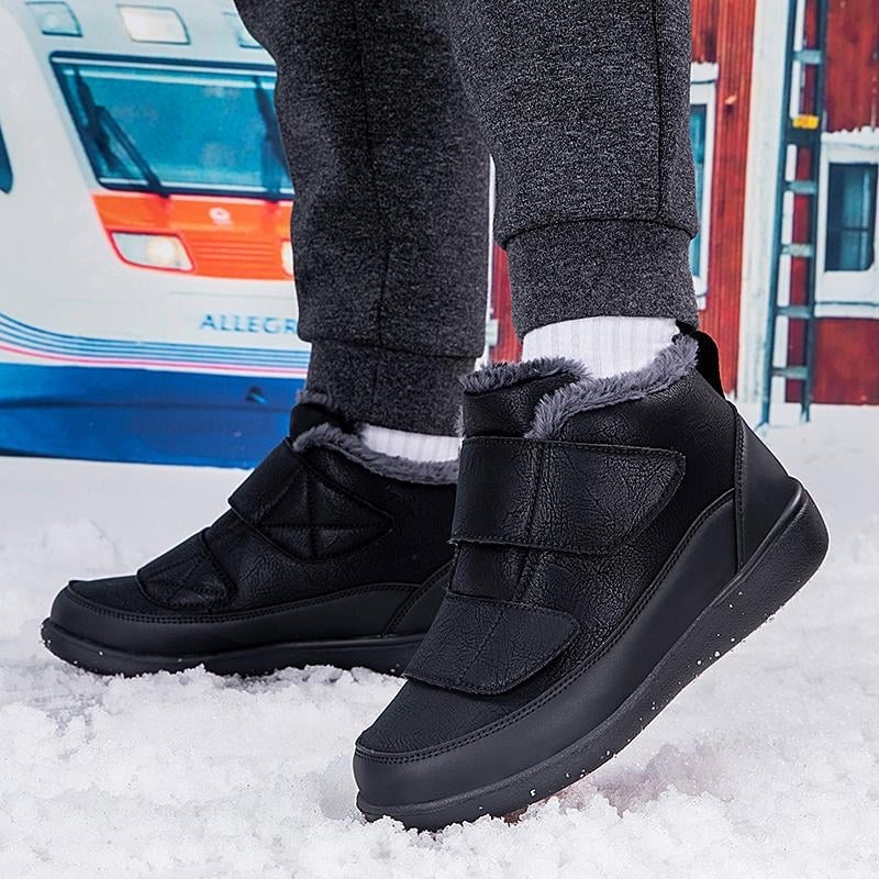 2025 téli új divatos kültéri Velcro cipő, magas szárú, fleece bélés, meleg, sokoldalú, uniszex