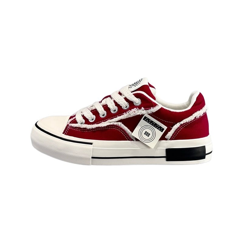 Férfi fehér vászon sneaker bolyhos béléssel, 2025 ősz, új modell, Wu Jianhao inspiráció, sokoldalú alacsony szárú cipő lace-up