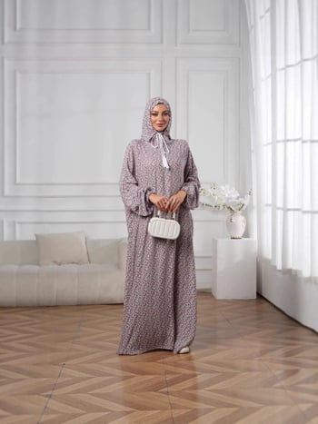 Női nyomtatott kapucnis maxi ruha, laza szabás, plusz méret, hosszú ujjak, mindennapi elegancia