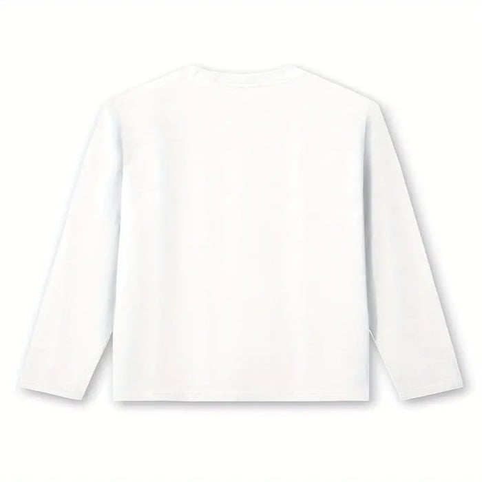 Női laza szabású hosszú ujjú T-shirt 3D nyomtatott mintával, kerek nyakú, hétköznapi elegáns stílus