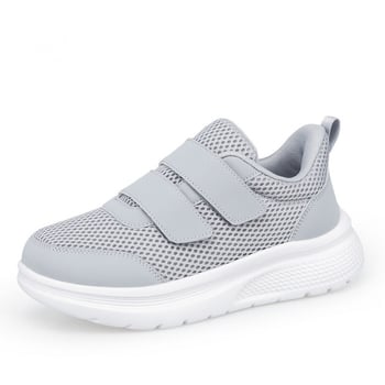 Pantofi sport din plasă, unisex, pentru persoane în vârstă, cu bot lat, talpă moale, închidere Velcro
