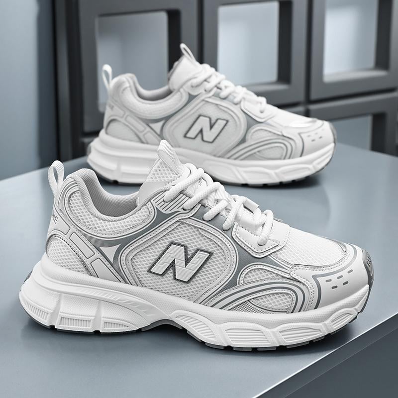 Pantofi sport bărbați tip dad shoes, din plasă respirabilă, talpă groasă pentru creșterea înălțimii, casual