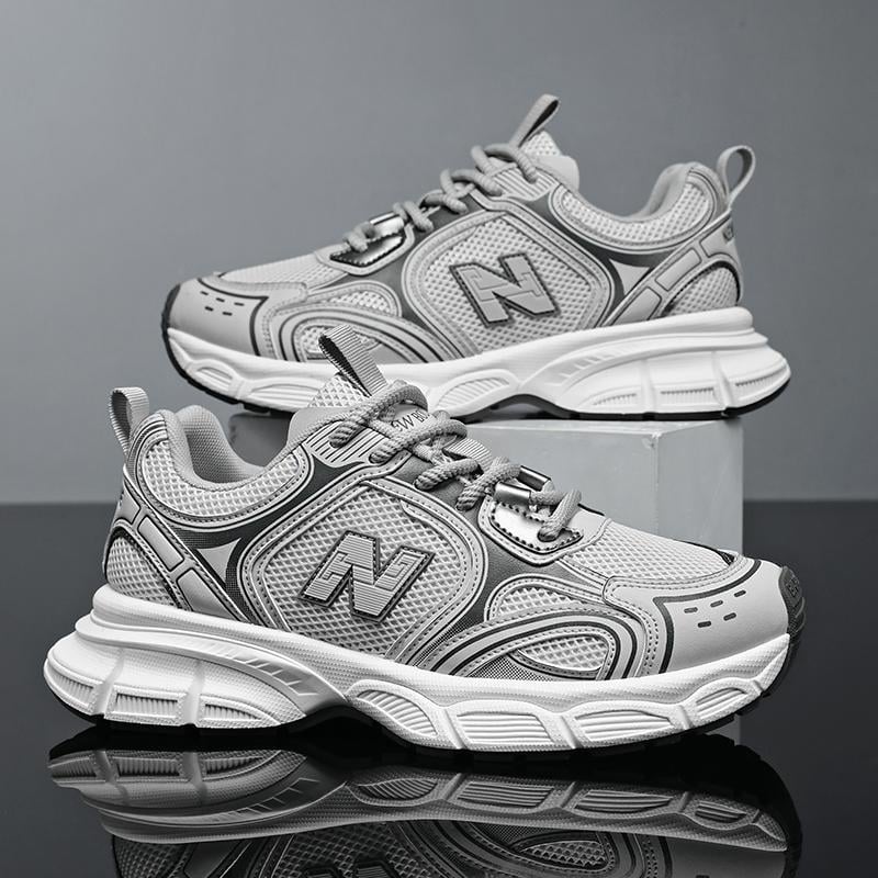 Pantofi sport bărbați tip dad shoes, din plasă respirabilă, talpă groasă pentru creșterea înălțimii, casual