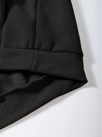 2025 dvodjelni set: sweatshirt s printom kraljevske krune i trenirke s vezanjem, s flis podstavom
