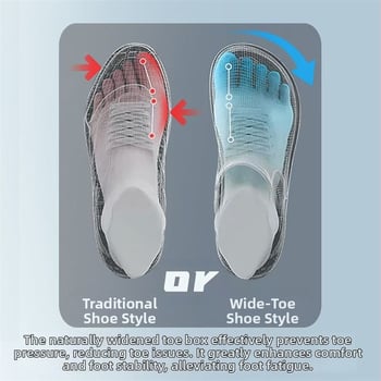 Pantofi de mers pentru bărbați, ușori, slip-on, 4E lat, pantofi tip șosetă