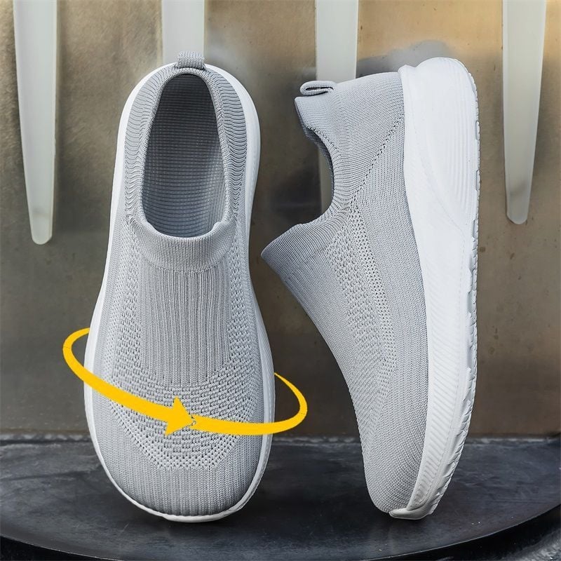 Pantofi de mers pentru bărbați, ușori, slip-on, 4E lat, pantofi tip șosetă