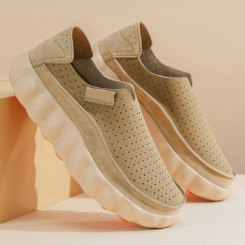 Loaferi casual pentru bărbați, slip-on, vară, respirabili, talpă moale, piele pe exterior