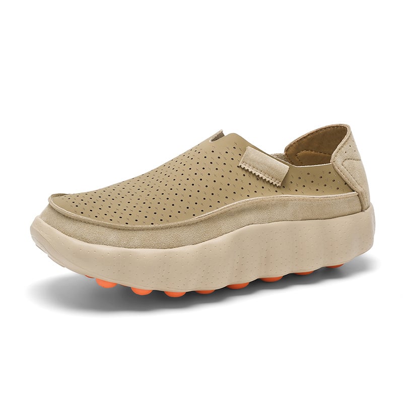 Loaferi casual pentru bărbați, slip-on, vară, respirabili, talpă moale, piele pe exterior