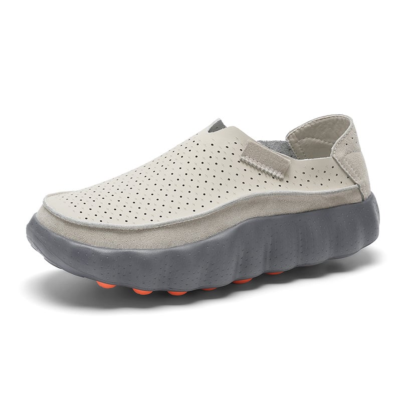 Loaferi casual pentru bărbați, slip-on, vară, respirabili, talpă moale, piele pe exterior
