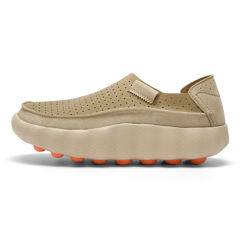 Loaferi casual pentru bărbați, slip-on, vară, respirabili, talpă moale, piele pe exterior