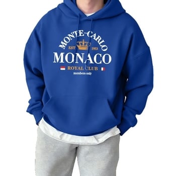Férfi kapucnis pulóver Monte-Carlo Monaco nyomott mintával