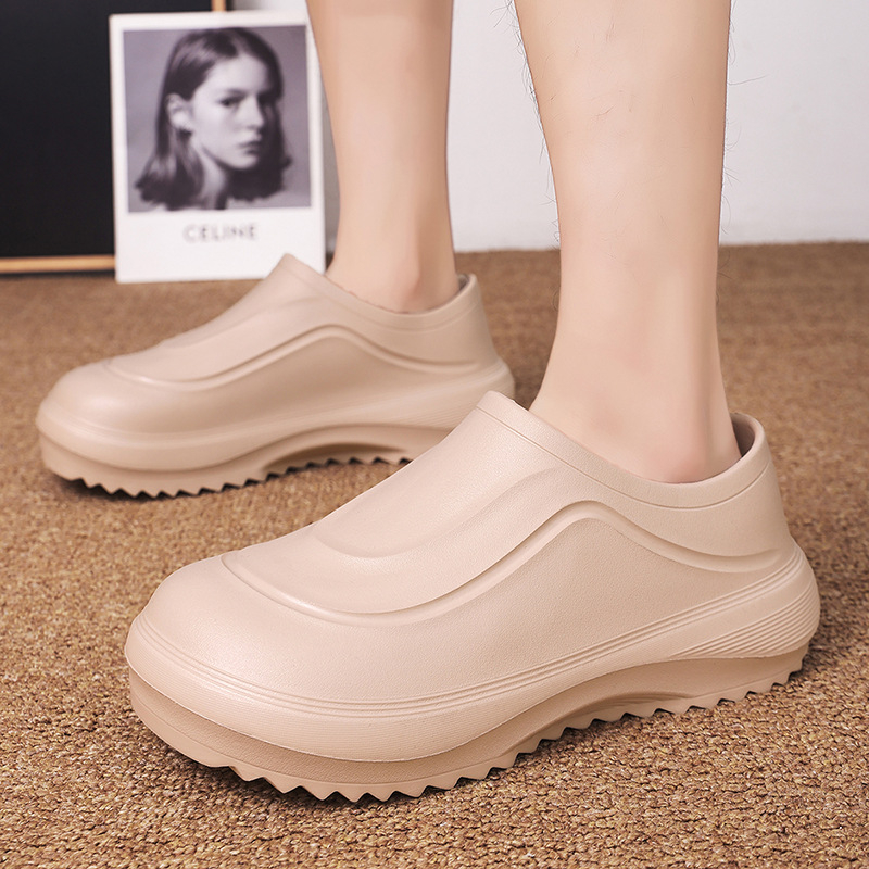Pantofi bucătar bărbați, vară 2026, pantofi de lucru antiderapare și impermeabili, pantofi de ploaie slip-on, EVA cu vârf închis