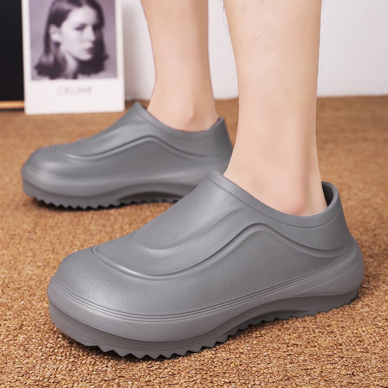 Pantofi bucătar bărbați, vară 2026, pantofi de lucru antiderapare și impermeabili, pantofi de ploaie slip-on, EVA cu vârf închis