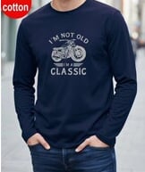 Vintage tájnyomatú hosszú ujjú pamut felső, uniszex, hétköznapi streetwear.