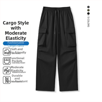 Pantaloni tactici pentru bărbați cu buzunare mari, ușori, impermeabili și rezistenți la vânt pentru drumeții, camping și călătorii