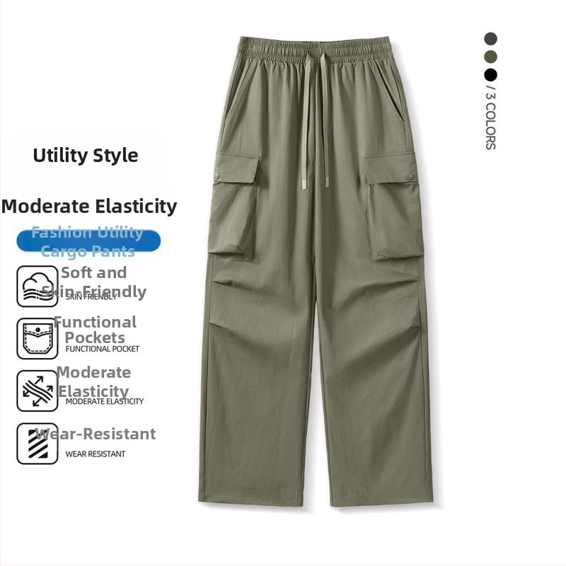 Pantaloni tactici pentru bărbați cu buzunare mari, ușori, impermeabili și rezistenți la vânt pentru drumeții, camping și călătorii