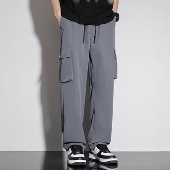 Pantaloni pentru bărbați de primăvară-vară, casual sport, croi drept, lungime cropped