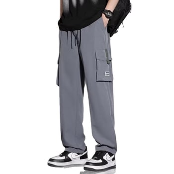 Pantaloni pentru bărbați de primăvară-vară, casual sport, croi drept, lungime cropped