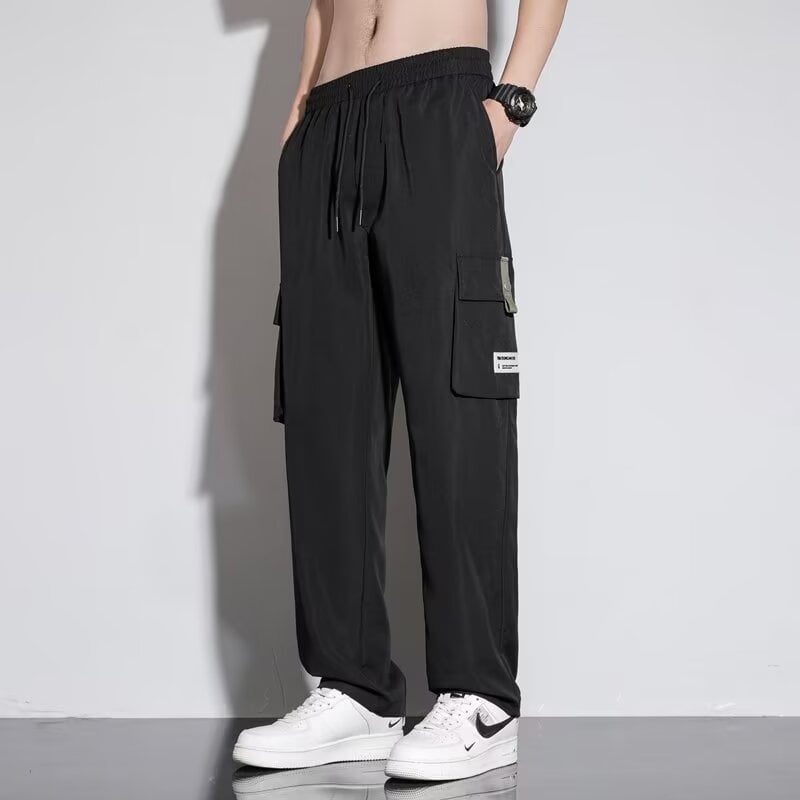 Pantaloni pentru bărbați de primăvară-vară, casual sport, croi drept, lungime cropped