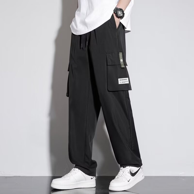 Pantaloni pentru bărbați de primăvară-vară, casual sport, croi drept, lungime cropped