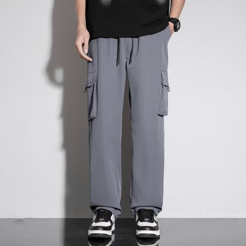 Pantaloni pentru bărbați de primăvară-vară, casual sport, croi drept, lungime cropped