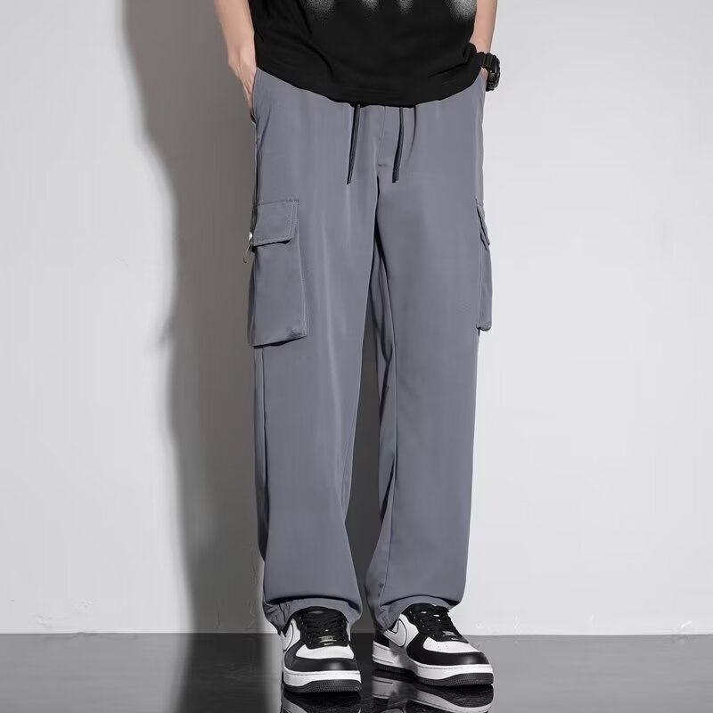 Pantaloni pentru bărbați de primăvară-vară, casual sport, croi drept, lungime cropped