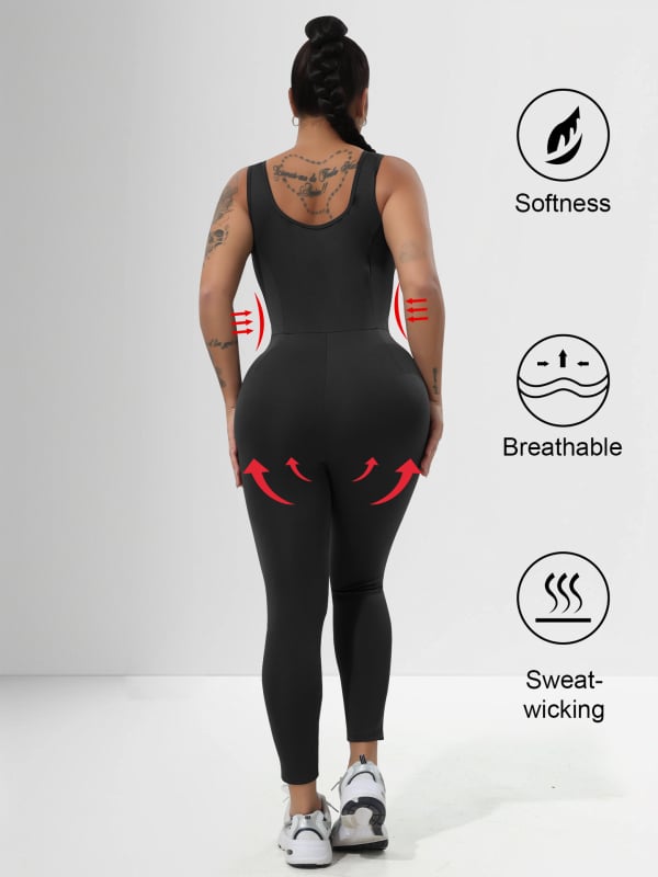 Ženski fitness kombinezon za pilates i jogu, poliester-spandeks