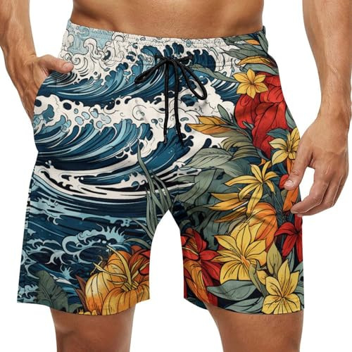 Muške ljetne šorceve za plažu s brzim sušenjem i 3D printom, ležerni sportski stil