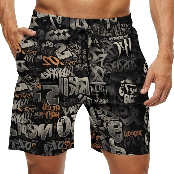 Muške ljetne šorceve za plažu s brzim sušenjem i 3D printom, ležerni sportski stil