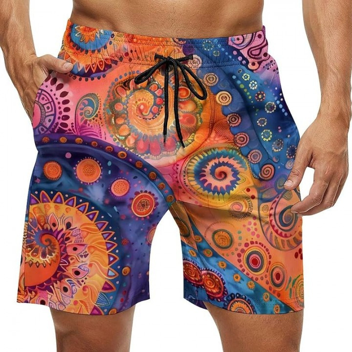 Muške ljetne šorceve za plažu s brzim sušenjem i 3D printom, ležerni sportski stil