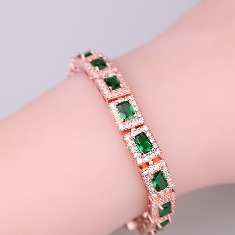 Női cirkónium karkötő, európai–amerikai stílus, csillogó kövek, színálló felület